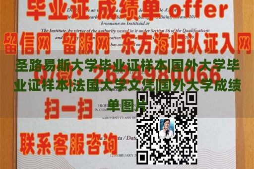 圣路易斯大学毕业证样本|国外大学毕业证样本|法国大学文凭|国外大学成绩单图片