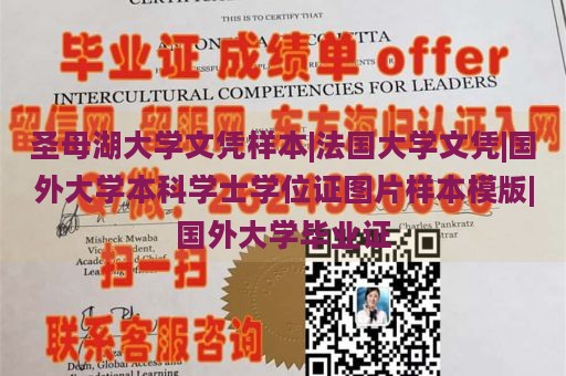 圣母湖大学文凭样本|法国大学文凭|国外大学本科学士学位证图片样本模版|国外大学毕业证