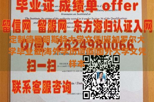 定制德国明斯特大学文凭|班加罗尔大学毕业证|海外学历造假|国外大学文凭样本