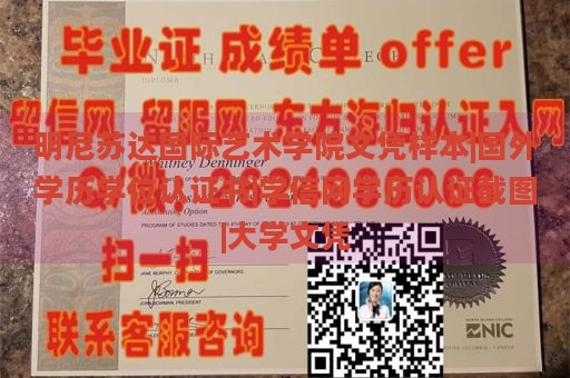 明尼苏达国际艺术学院文凭样本|国外学历学位认证书|学信网学历认证截图|大学文凭