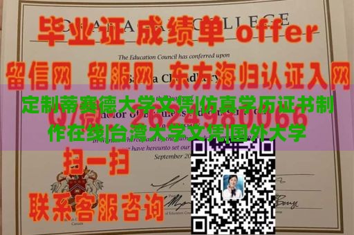 定制蒂赛德大学文凭|仿真学历证书制作在线|台湾大学文凭|国外大学