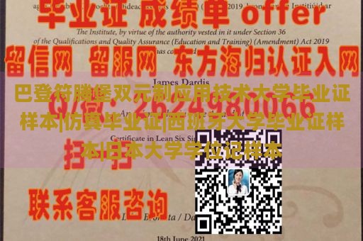 巴登符腾堡双元制应用技术大学毕业证样本|仿真毕业证|西班牙大学毕业证样本|日本大学学位记样本