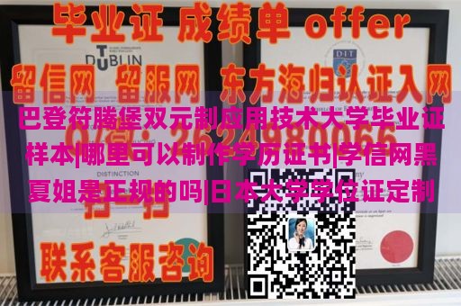 巴登符腾堡双元制应用技术大学毕业证样本|哪里可以制作学历证书|学信网黑夏姐是正规的吗|日本大学学位证定制