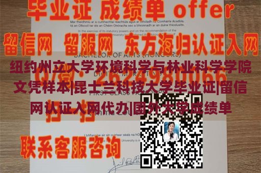 纽约州立大学环境科学与林业科学学院文凭样本|昆士兰科技大学毕业证|留信网认证入网代办|国外大学成绩单