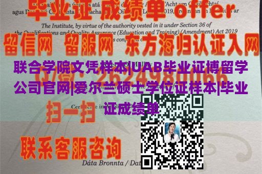 联合学院文凭样本|UAB毕业证博留学公司官网|爱尔兰硕士学位证样本|毕业证成绩单