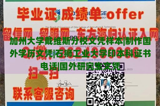 加州大学戴维斯分校文凭样本|制作国外学历文凭|石狮工业大学印本科证书电话|国外研究生文凭