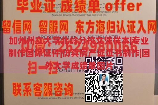 加州州立大学北岭分校文凭样本