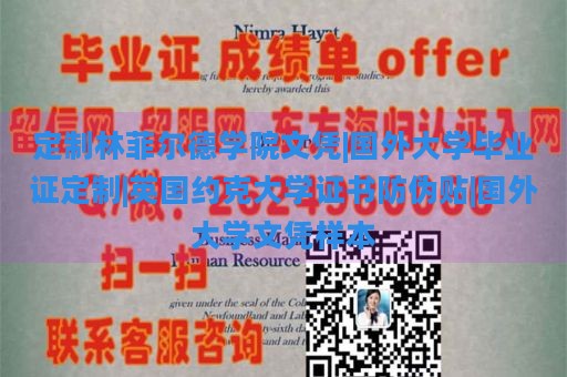 定制林菲尔德学院文凭|国外大学毕业证定制|英国约克大学证书防伪贴|国外大学文凭样本