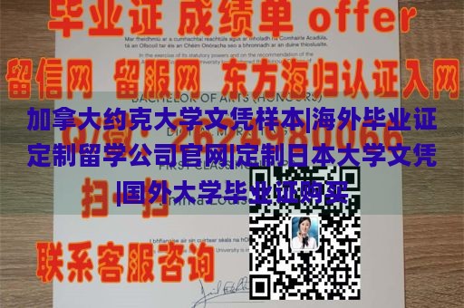 加拿大约克大学文凭样本|海外毕业证定制留学公司官网|定制日本大学文凭|国外大学毕业证购买