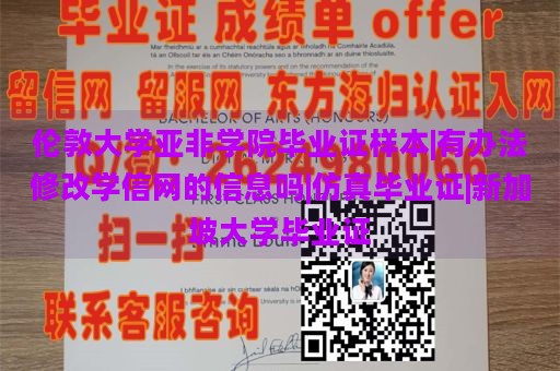 伦敦大学亚非学院毕业证样本|有办法修改学信网的信息吗|仿真毕业证|新加坡大学毕业证