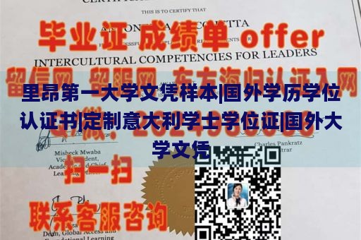 里昂第一大学文凭样本|国外学历学位认证书|定制意大利学士学位证|国外大学文凭