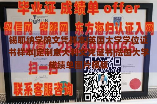 锡耶纳学院文凭样本|英国大学学位证书样本|定制意大利文凭证书|法国大学成绩单图片模版