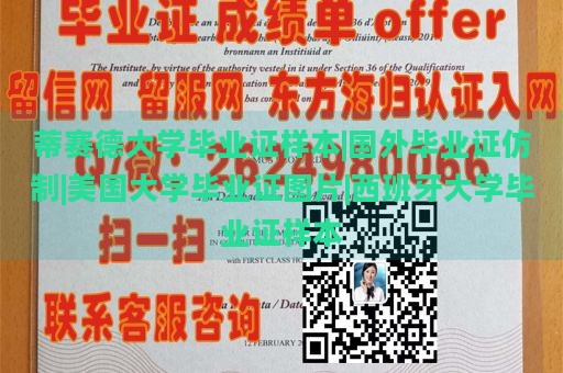 蒂赛德大学毕业证样本|国外毕业证仿制|美国大学毕业证图片|西班牙大学毕业证样本