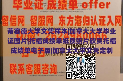 蒂赛德大学文凭样本|加拿大大学毕业证图片|托福成绩单纸质照片欣赏托福成绩单电子版|加拿大大学文凭定制