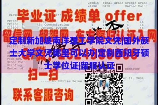 定制新加坡南洋理工学院文凭|国外硕士大学文凭哪里可以办|定制西班牙硕士学位证|留服认证