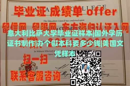 意大利比萨大学毕业证样本|国外学历证书制作|办个假本科要多少钱|美国文凭样本