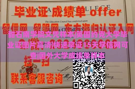 甜石南学院文凭样本|英国约克大学毕业证图片高清|快速拿证15天学信网可查|国外大学成绩单样本