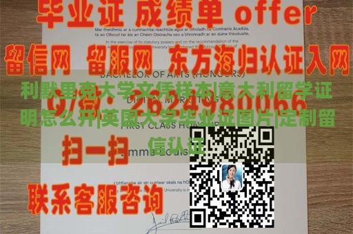 利默里克大学文凭样本|意大利留学证明怎么开|英国大学毕业证图片|定制留信认证