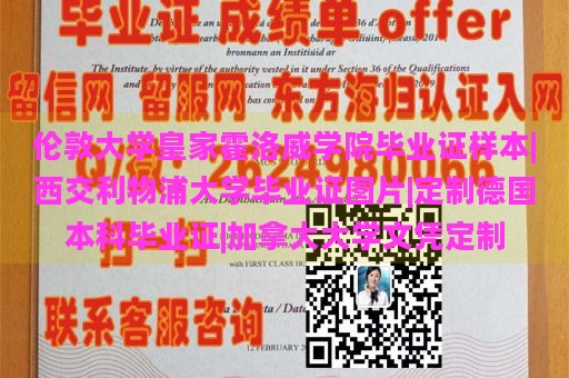 伦敦大学皇家霍洛威学院毕业证样本|西交利物浦大学毕业证图片|定制德国本科毕业证|加拿大大学文凭定制