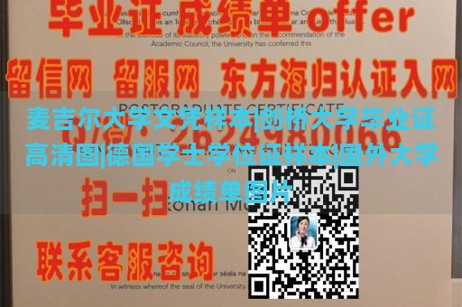 麦吉尔大学文凭样本|剑桥大学毕业证高清图|德国学士学位证样本|国外大学成绩单图片